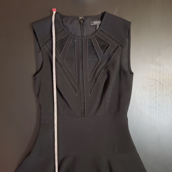 BCBGMaxAzria Embroidered Sheer-Trim Dress - Picture 14 of 16